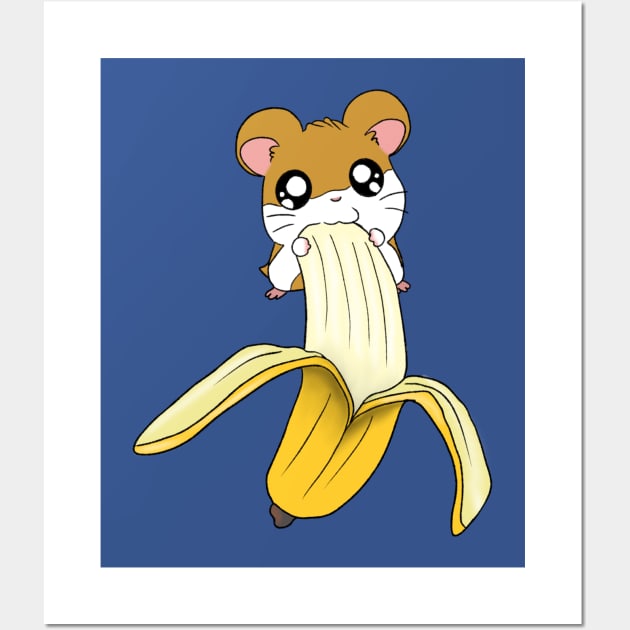 Tiny Hamster, Big Banana Wall Art by JasonLloyd